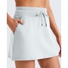 image:imageG4Free Smoofit Modal Soft Skirts for Women  151719 ALine Drawstring Summer Casual Skirt with PocketsLight Gray