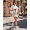 image:imageG4Free Smoofit Modal Soft Skirts for Women  151719 ALine Drawstring Summer Casual Skirt with PocketsLight Khaki
