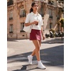 image:imageG4Free Smoofit Modal Soft Skirts for Women  151719 ALine Drawstring Summer Casual Skirt with PocketsWine